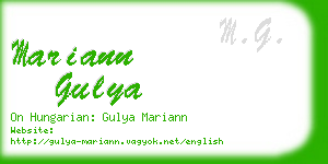 mariann gulya business card